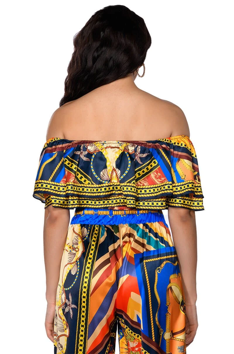 EZRA PRINTED OFF THE SHOULDER BLOUSE - Image 5
