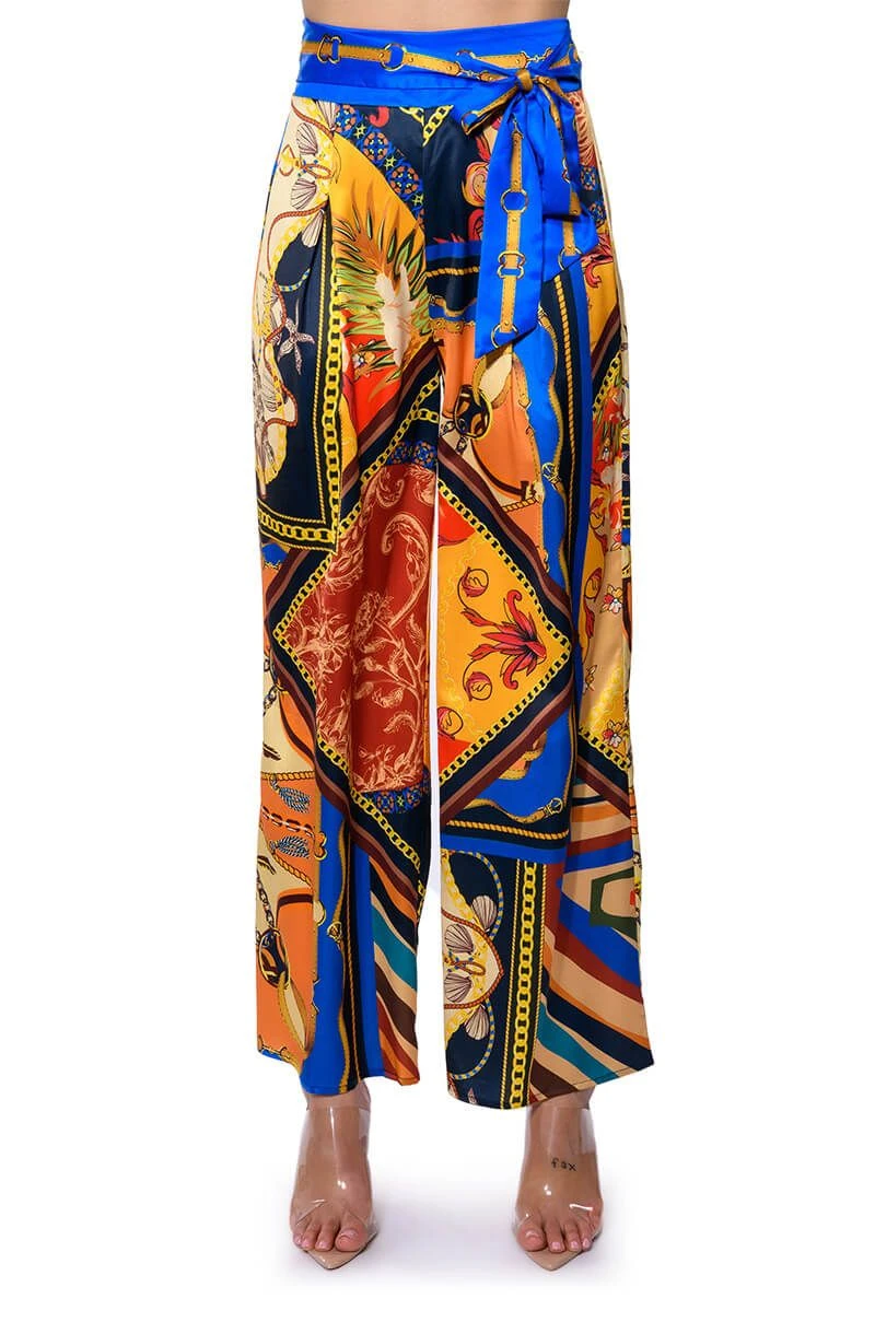 EZRA PRINTED TIE FRONT PALAZZO PANT 7 EZRA PRINTED TIE FRONT PALAZZO PANT - Image 5