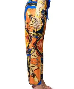 EZRA PRINTED TIE FRONT PALAZZO PANT 15 EZRA PRINTED TIE FRONT PALAZZO PANT -AKIRA pant-shop ezra printed tie front palazzo pant multi 6 6