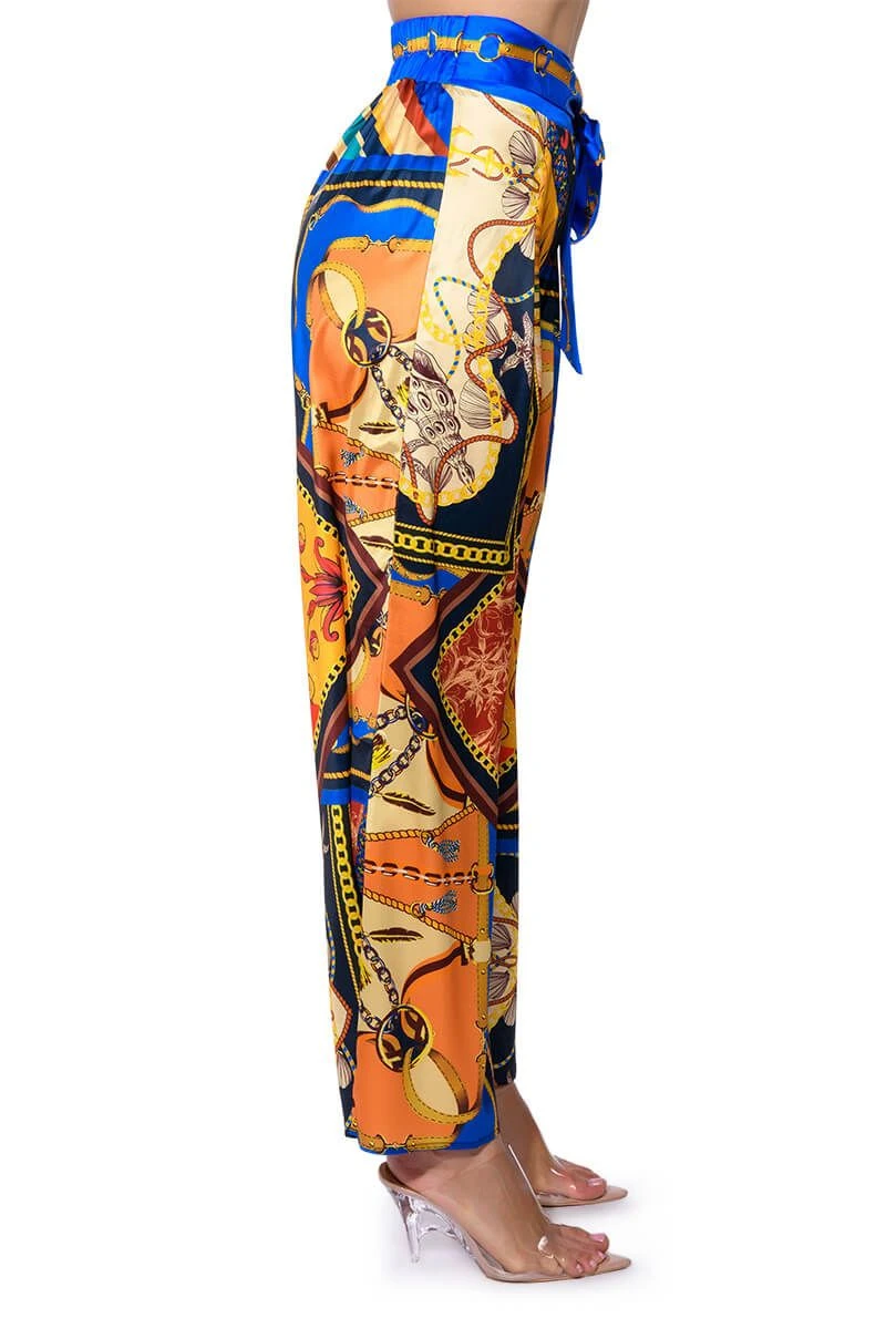 EZRA PRINTED TIE FRONT PALAZZO PANT 8 EZRA PRINTED TIE FRONT PALAZZO PANT - Image 6
