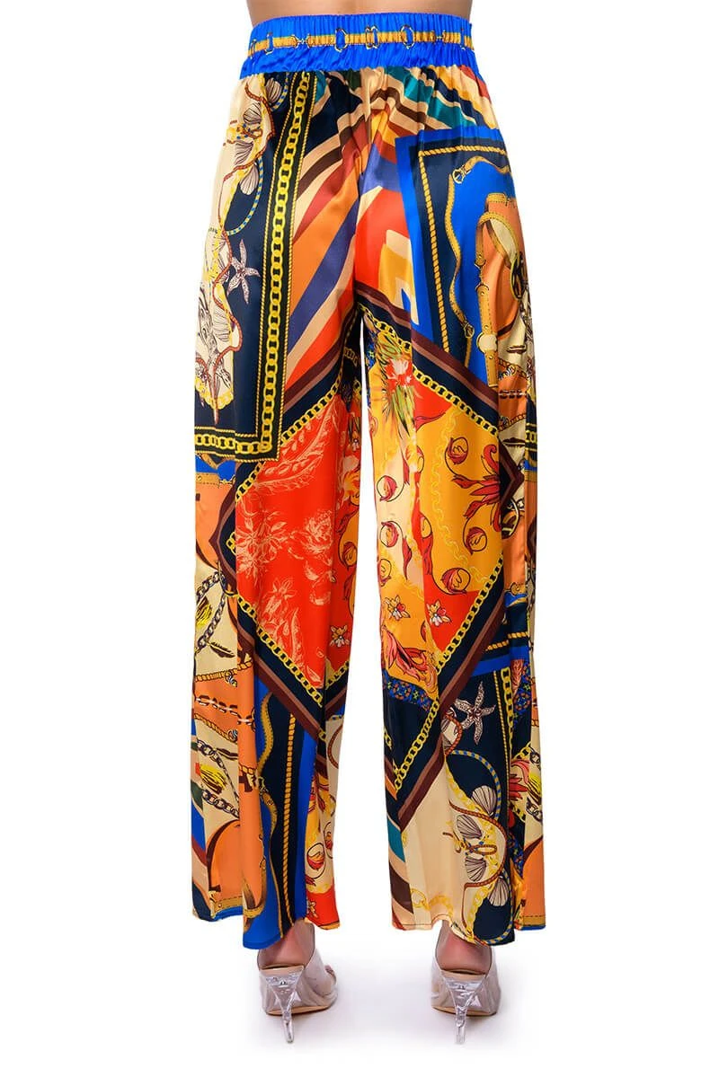 EZRA PRINTED TIE FRONT PALAZZO PANT 9 EZRA PRINTED TIE FRONT PALAZZO PANT - Image 7