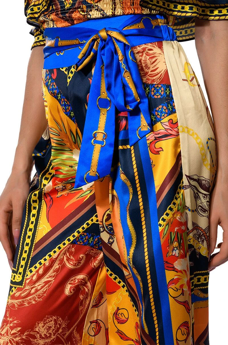 EZRA PRINTED TIE FRONT PALAZZO PANT 10 EZRA PRINTED TIE FRONT PALAZZO PANT - Image 8