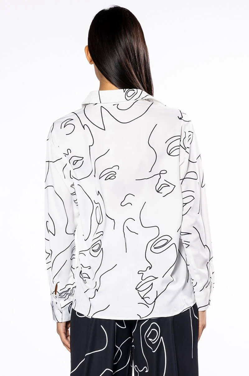 FACES BUTTON DOWN BLOUSE 9 FACES BUTTON DOWN BLOUSE - Image 7