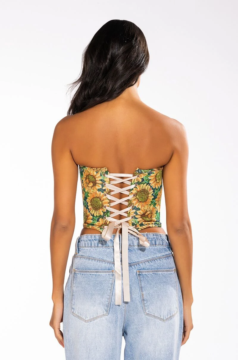 FIELD OF DREAMS BROCADE BUSTIER - Image 6