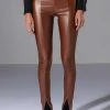 FULL OF SECRETS SPLIT FRONT TROUSER 2 FULL OF SECRETS SPLIT FRONT TROUSER -AKIRA pant-shop full of secrets split front trouser brown 1 1