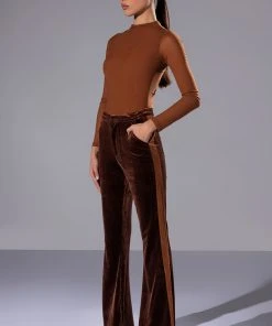 Alternative view of GABRIELLE VELVET FLARE TROUSER