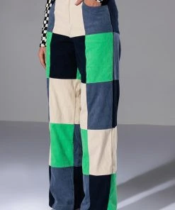 Alternative view of HALLIE COLOR BLOCKED WIDE LEG PANT