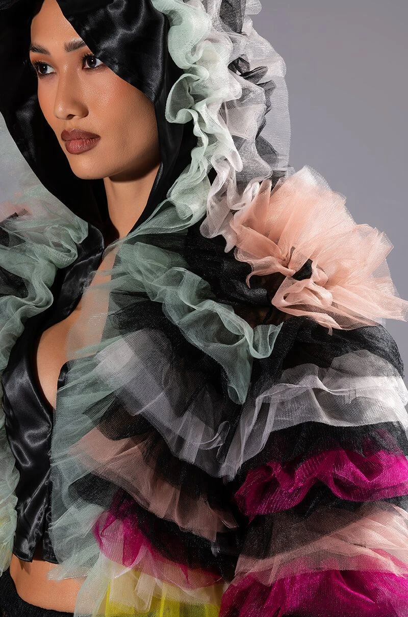 STATEMENT LAYERED RUFFLE BLOUSE - Image 7