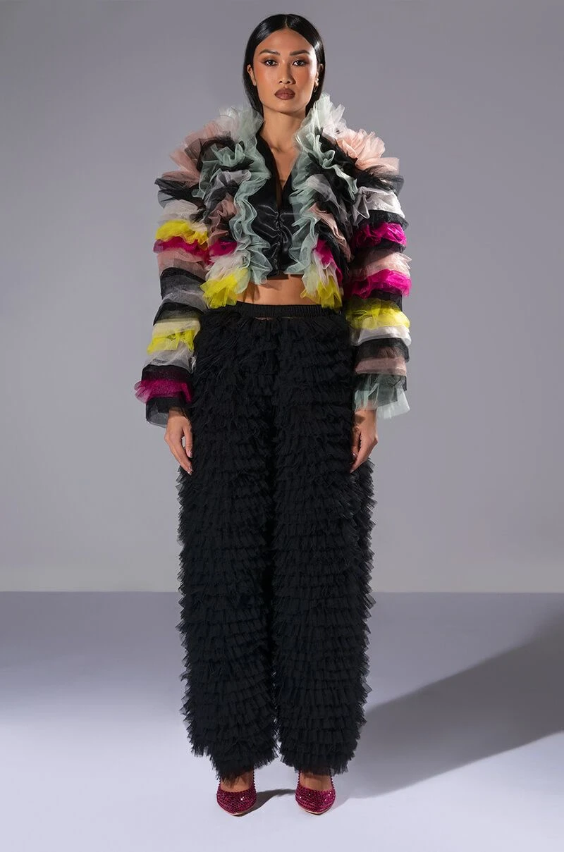 STATEMENT LAYERED RUFFLE BLOUSE - Image 8