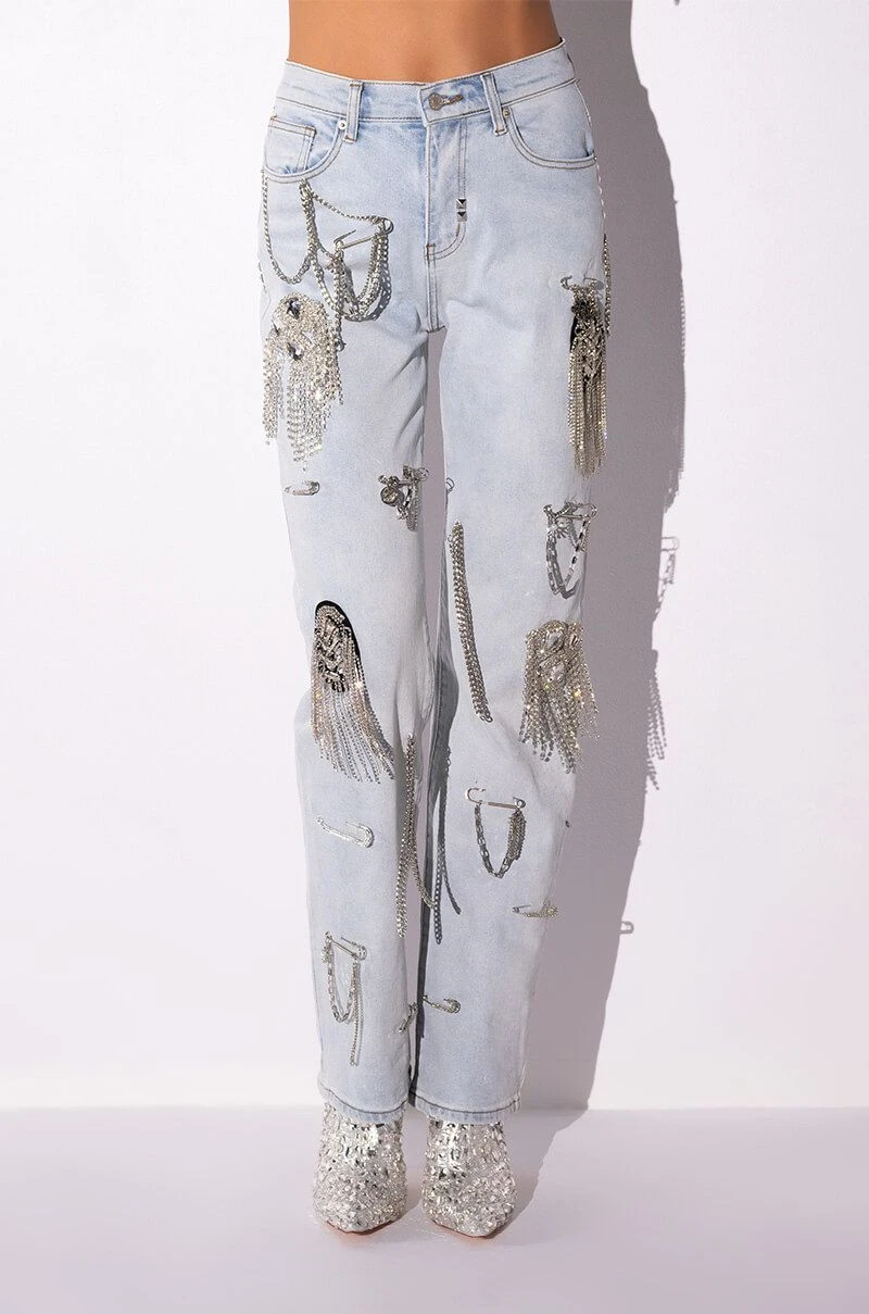 HOUDINI EMBELLISHED WIDE LEG JEAN - Image 10