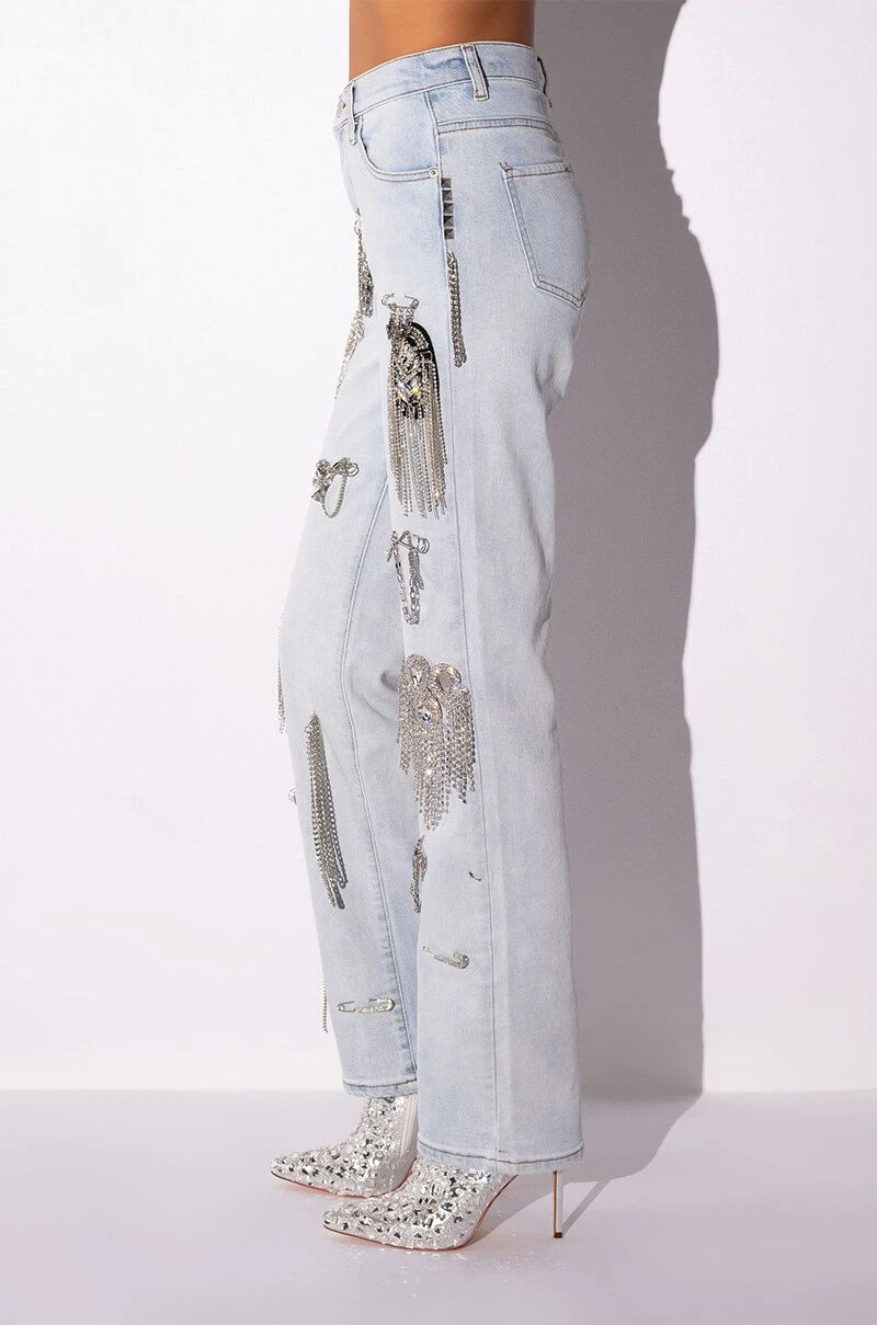 HOUDINI EMBELLISHED WIDE LEG JEAN - Image 11