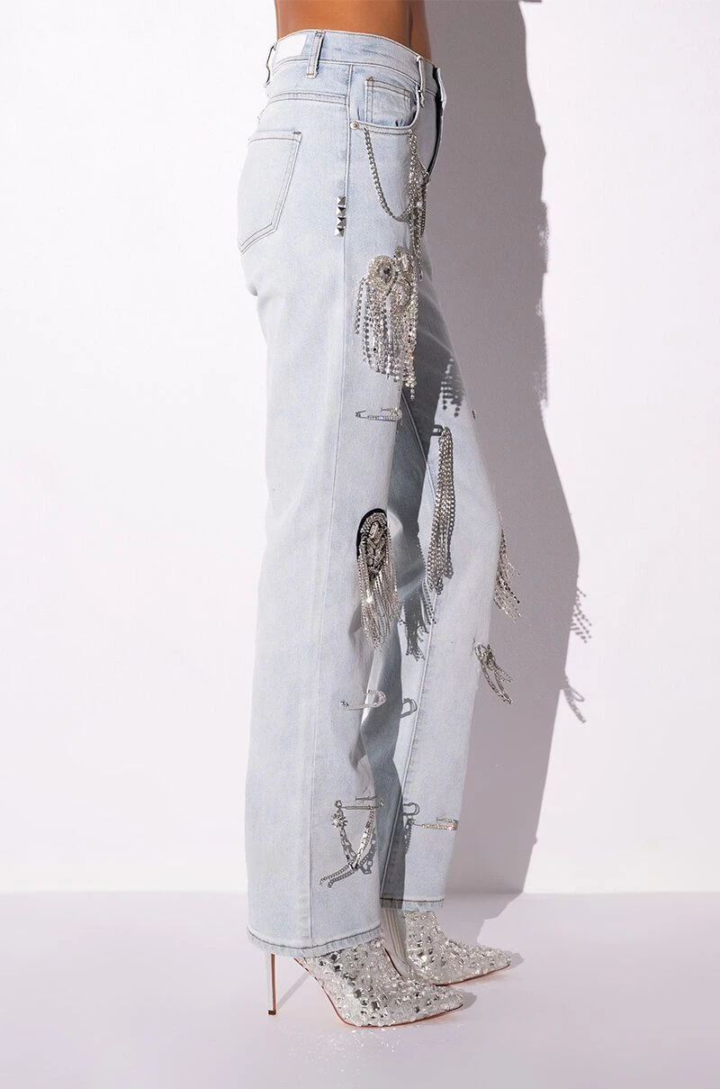 HOUDINI EMBELLISHED WIDE LEG JEAN - Image 12