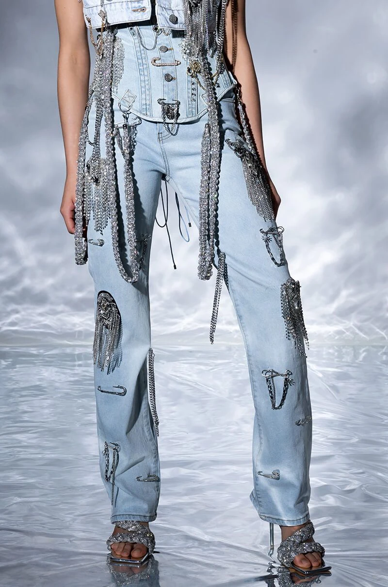 HOUDINI EMBELLISHED WIDE LEG JEAN - Image 16