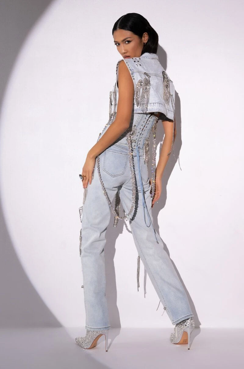 HOUDINI EMBELLISHED WIDE LEG JEAN - Image 5