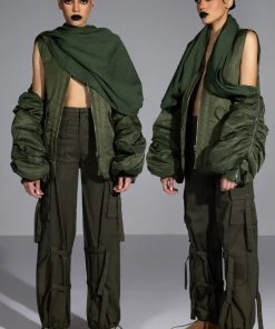 IT IS BACK CARGO PANTS 23 IT IS BACK CARGO PANTS -AKIRA pant-shop it is back cargo pants olive 5 5 c1