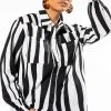IT WAS ALL AN ILLUSION BUTTON DOWN BLOUSE 2 IT WAS ALL AN ILLUSION BUTTON DOWN BLOUSE -AKIRA pant-shop it was all an illusion button down blouse black white 1 1
