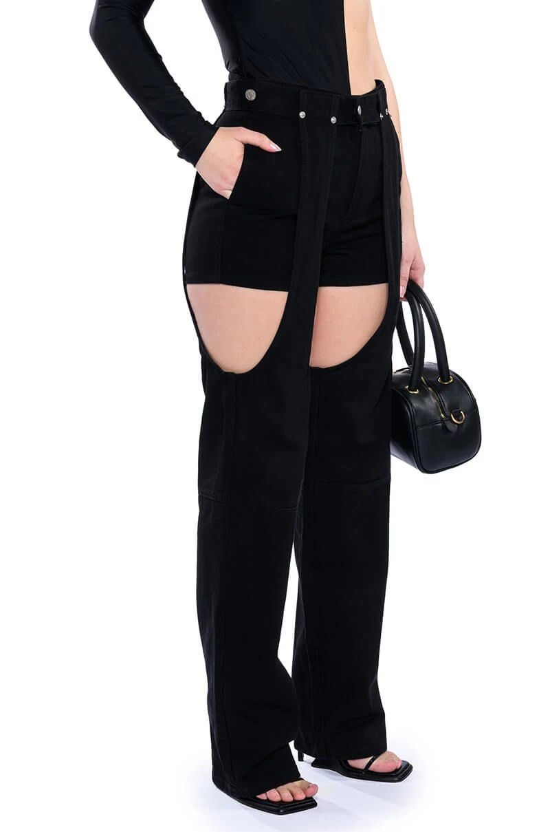 ITS A VIBE DENIM SHORT AND CHAPS JEAN - Image 2