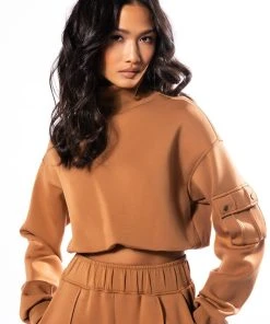 JUST A LOVER SCUBA MOCK NECK SWEATSHIRT