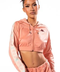 KAPPA CROPPED ZIP FRONT HOODIE