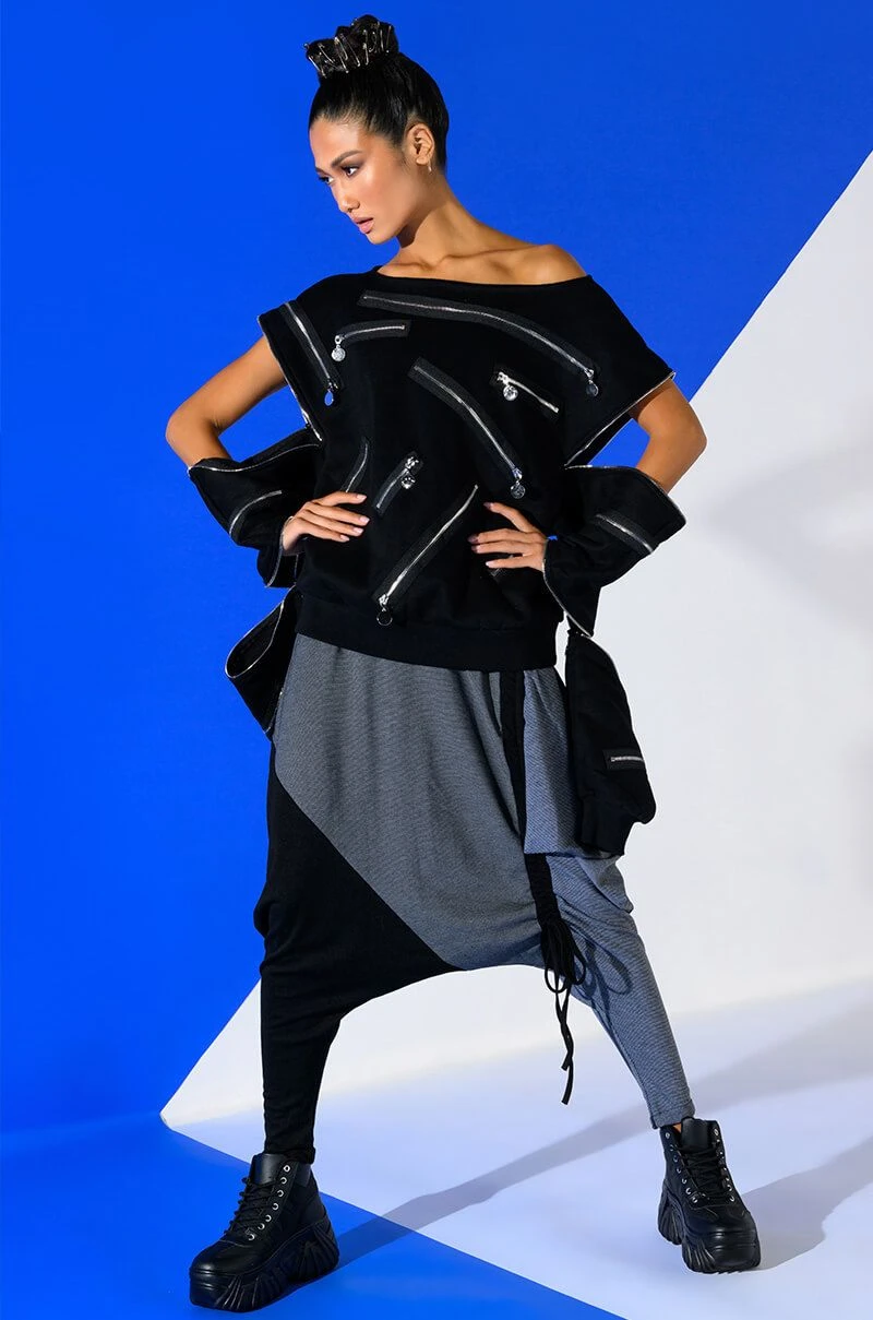 KENNEDY CINCHED ASYMMETRICAL DROP WAIST PANT 7 KENNEDY CINCHED ASYMMETRICAL DROP WAIST PANT - Image 5
