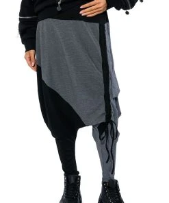 KENNEDY CINCHED ASYMMETRICAL DROP WAIST PANT 21 KENNEDY CINCHED ASYMMETRICAL DROP WAIST PANT -AKIRA pant-shop kennedy cinched asymmetrical midi skirt grey 6 6