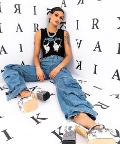 LA ISLA CARGO JEANS -AKIRA pant-shop la isla cargo jeans medium blue denim 3 3 c1