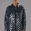 LEAH OVERSIZED BUTTON DOWN BLOUSE 1 LEAH OVERSIZED BUTTON DOWN BLOUSE -AKIRA pant-shop leah oversized button down blouse blue multi 4 4