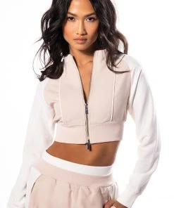 LISTEN UP COLOR BLOCK CREW NECK SWEATSHIRT