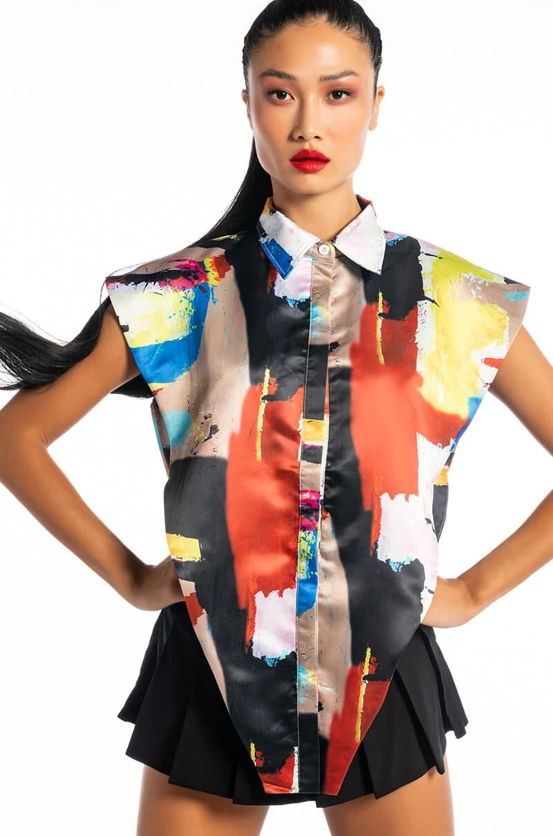 LIVIN IT UP BUTTON DOWN BLOUSE 3 LIVIN IT UP BUTTON DOWN BLOUSE