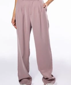 LOGAN WIDE LEG TROUSER IN TAUPE