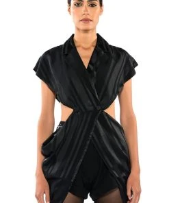 LOVE CRAZY CUT OUT BLOUSE 9 LOVE CRAZY CUT OUT BLOUSE -AKIRA pant-shop love crazy cut out blouse black 3 3 c1