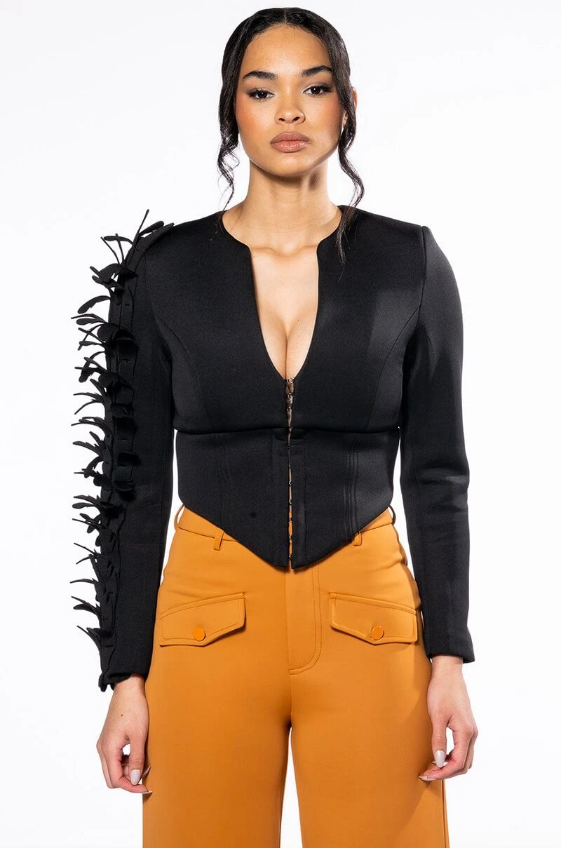 LOVELESS SCUBA CORSET BLOUSE 5 LOVELESS SCUBA CORSET BLOUSE - Image 3