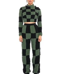 MET YOU IN SAN FRANCISCO COLORBLOCK PUFF WIDE LEG PANT 12 MET YOU IN SAN FRANCISCO COLORBLOCK PUFF WIDE LEG PANT -AKIRA pant-shop met you in san francisco colorblock puff wide leg pant olive 3 3