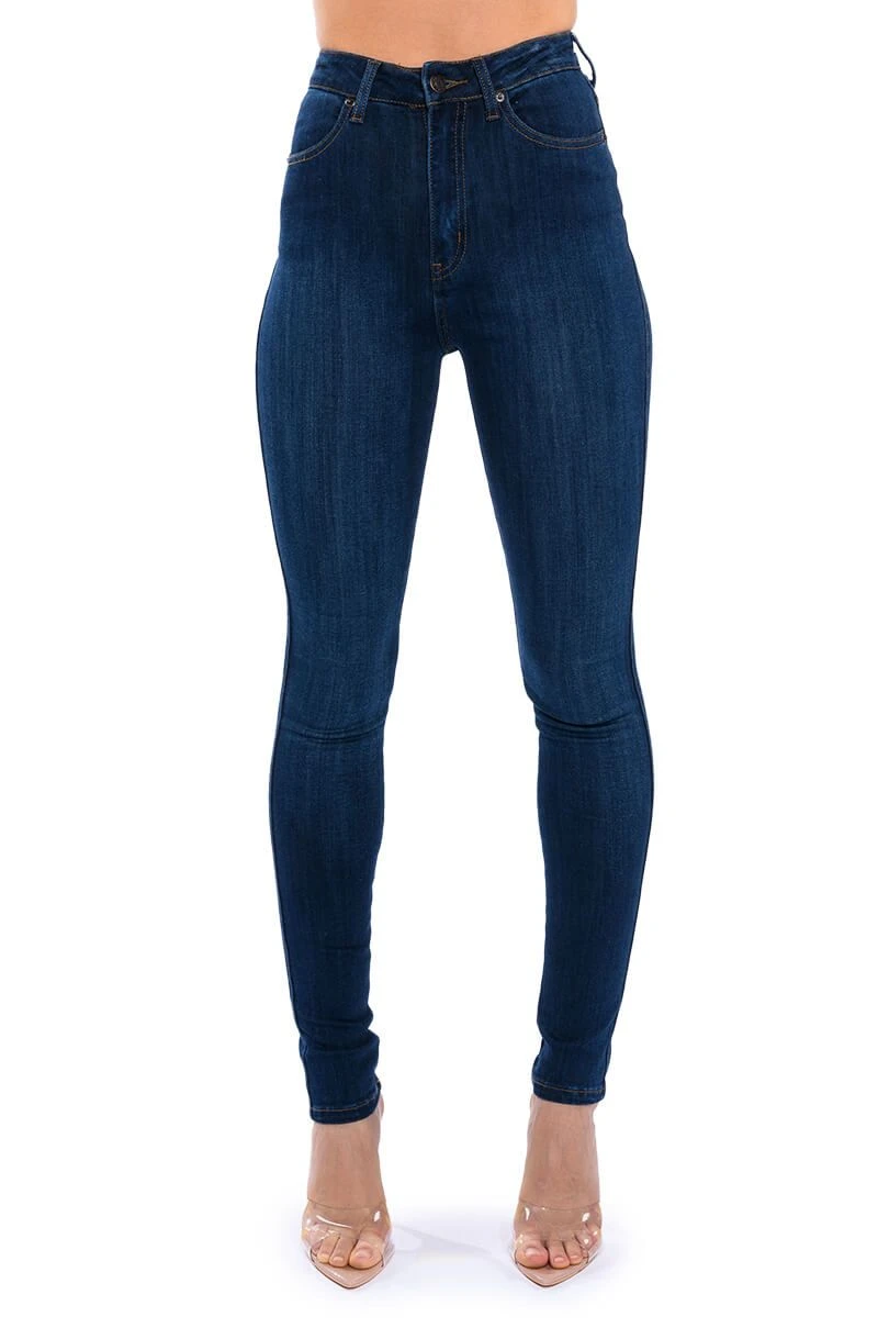 MODEL CALL HIGH RISE STRETCHY SKINNY JEANS - Image 5