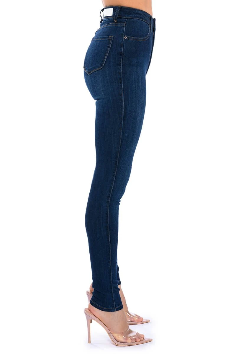 MODEL CALL HIGH RISE STRETCHY SKINNY JEANS - Image 6