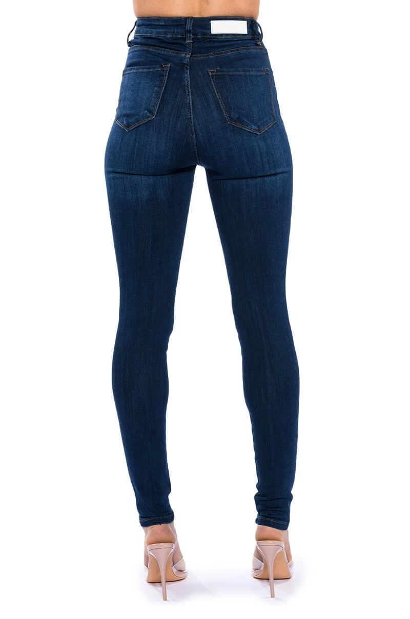 MODEL CALL HIGH RISE STRETCHY SKINNY JEANS - Image 7