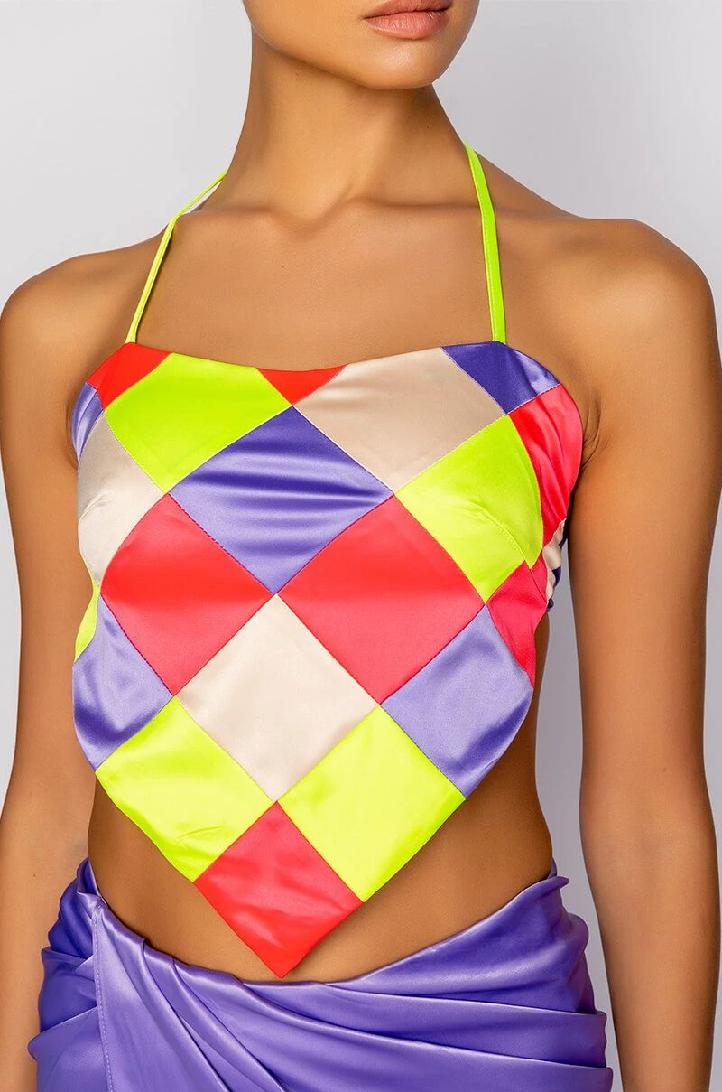 MULTITUDE PATCHWORK HANDKERCHIEF CROP TOP 8 MULTITUDE PATCHWORK HANDKERCHIEF CROP TOP - Image 6
