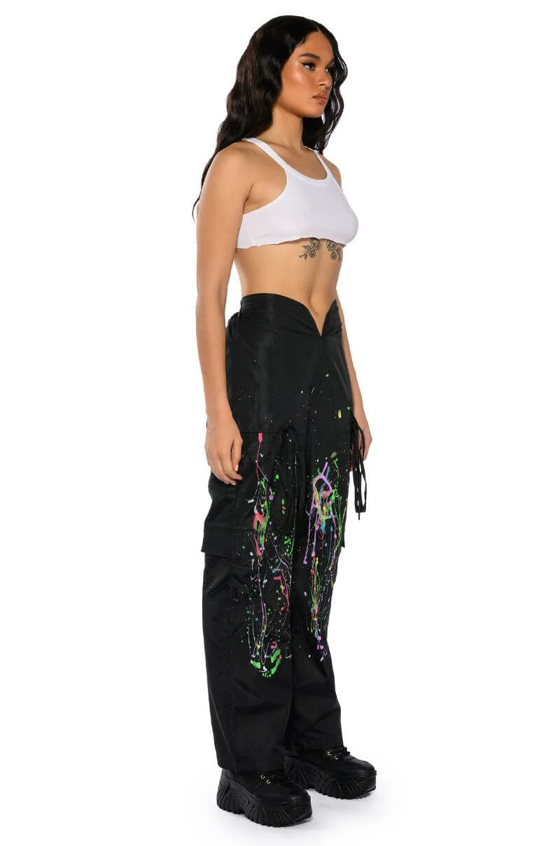 MY TIME PAINTED WIDE LEG PANTS - Image 5