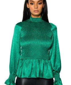 NAOMIE SATIN FULL LENGTH BLOUSE