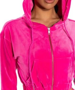 NEW RULES VELVET ZIP UP SWEATSHIRT 23 NEW RULES VELVET ZIP UP SWEATSHIRT -AKIRA pant-shop new rules velvet zip up sweatshirt pink 11 11