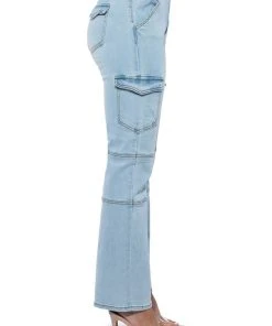 NOT YOUR AVERAGE GIRL DENIM PANTS 11 NOT YOUR AVERAGE GIRL DENIM PANTS -AKIRA pant-shop not your average girl denim pants light blue 4 4