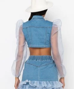 NOTHING TO LOSE DENIM BLOUSE 9 NOTHING TO LOSE DENIM BLOUSE -AKIRA pant-shop nothing to lose denim blouse light denim 3