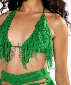 ON THE BORDER KNIT BRALETTE AND PANTS SET 25 ON THE BORDER KNIT BRALETTE AND PANTS SET -AKIRA pant-shop on the border knit bralette and pants set green 11 11