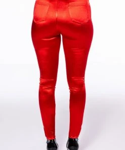 ONE MORE TIME HIGH WAISTED STRETCHY LEGGINGS 17 ONE MORE TIME HIGH WAISTED STRETCHY LEGGINGS -AKIRA pant-shop one more time high waisted stretchy leggings red 7 7