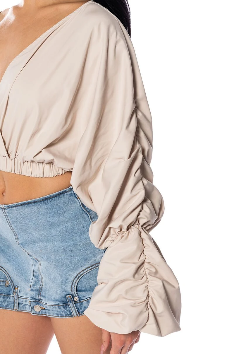 OPHELIA RUCHED LONG SLEEVE BLOUSE - Image 7