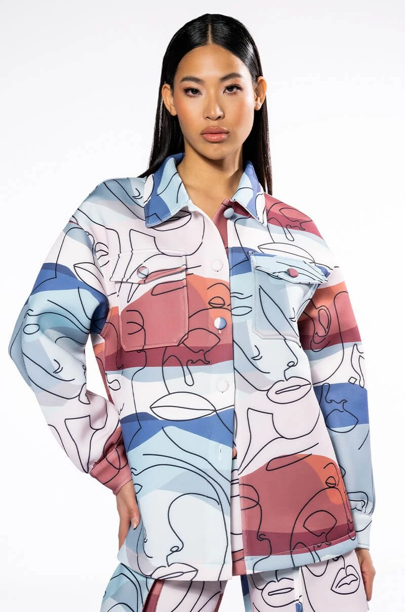 OVERSIZED PRINTED BUTTON DOWN 3 OVERSIZED PRINTED BUTTON DOWN