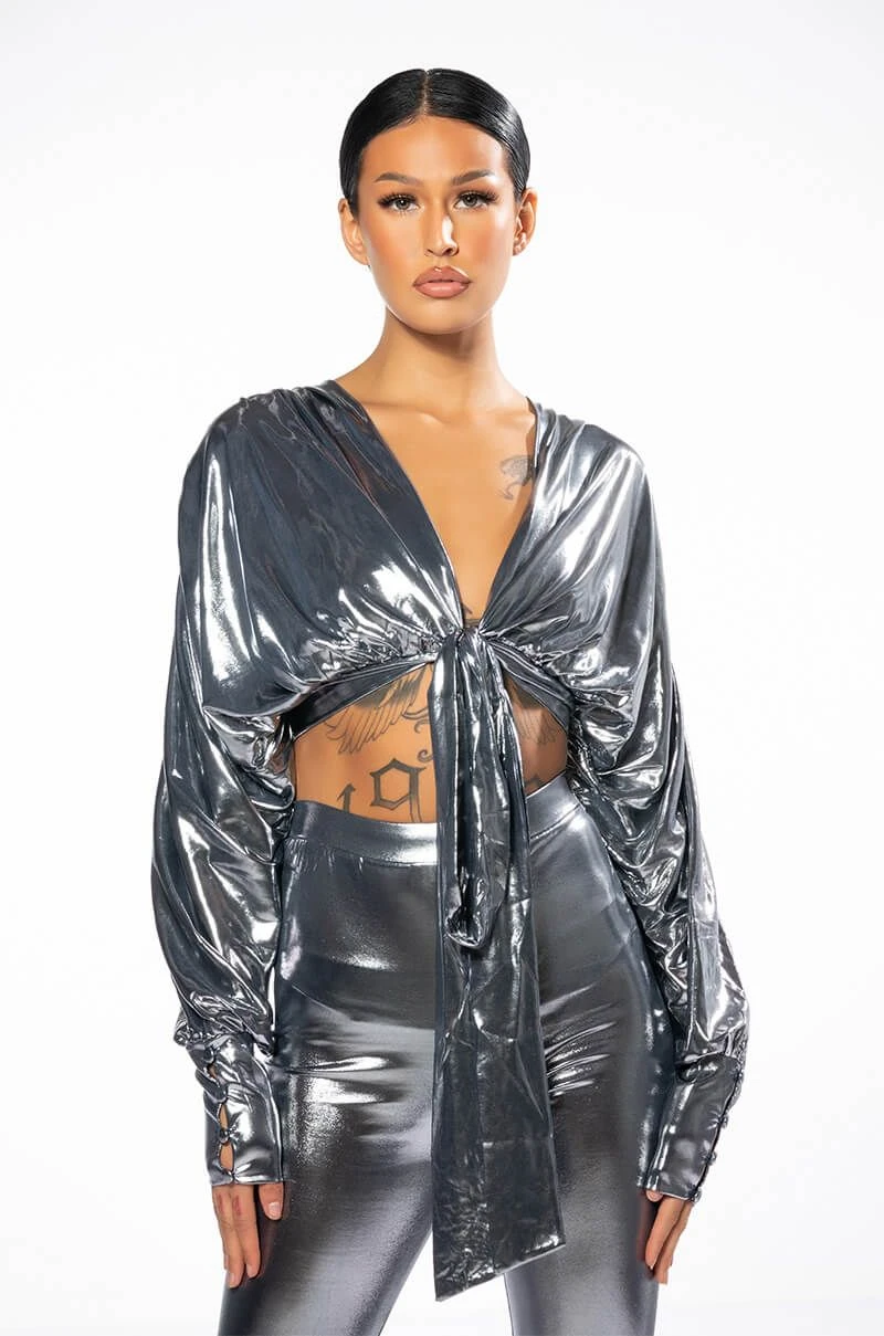 PAPARAZZI SHINE TIE FRONT TOP AND LEGGING SET 6 PAPARAZZI SHINE TIE FRONT TOP AND LEGGING SET - Image 4