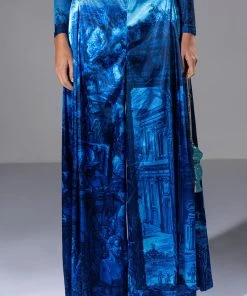 PARADISE ABSTRACT WIDE LEG PANT