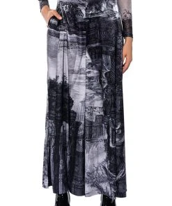 PARADISE ABSTRACT WIDE LEG PANT
