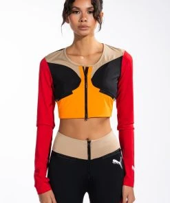 PUMA MULTI COLOR UNITY CROP TOP 11 PUMA MULTI COLOR UNITY CROP TOP -AKIRA pant-shop puma multi color unity crop top red multi 3 3